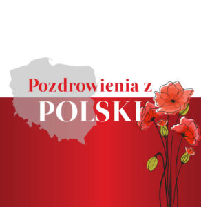 pozdrowienia pamiątki z polski pudełko z krówkami mapa flaga